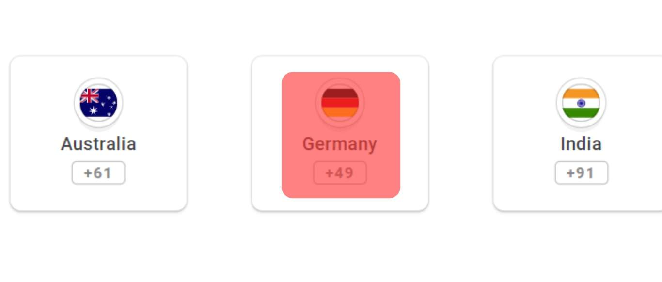 Select Germany From The List Of Countries.