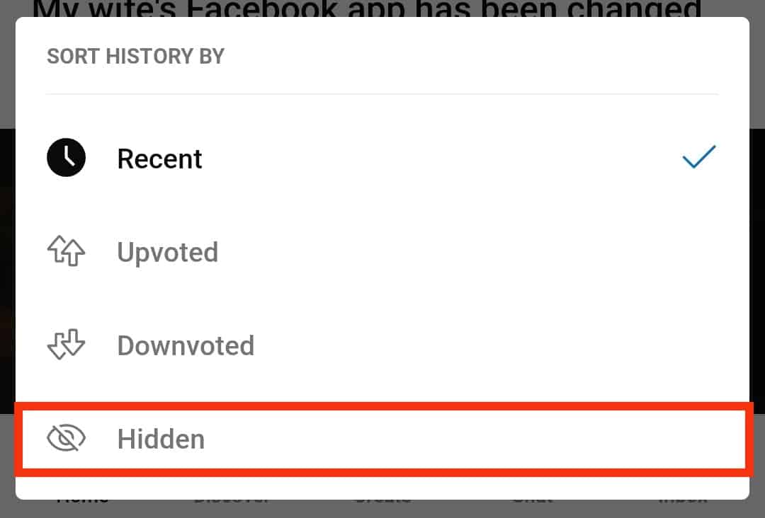 Select Hidden
