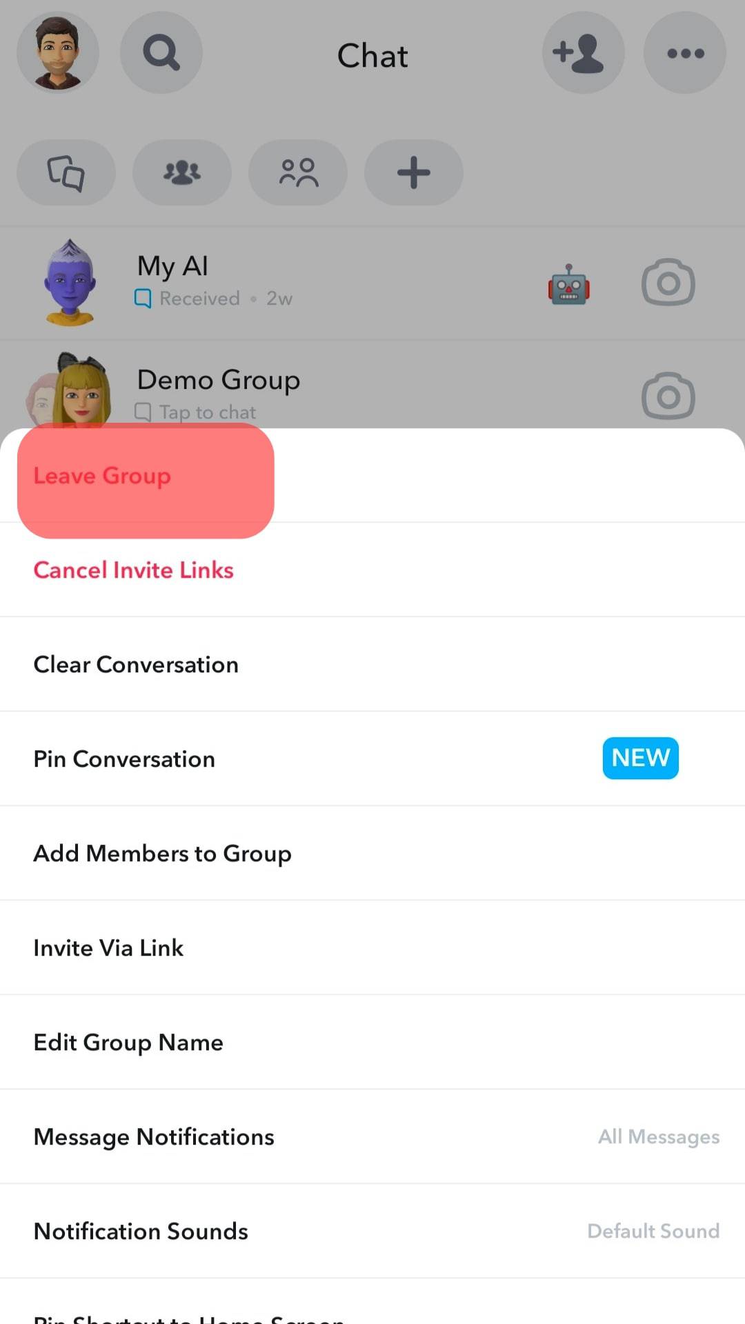 Select Leave Group