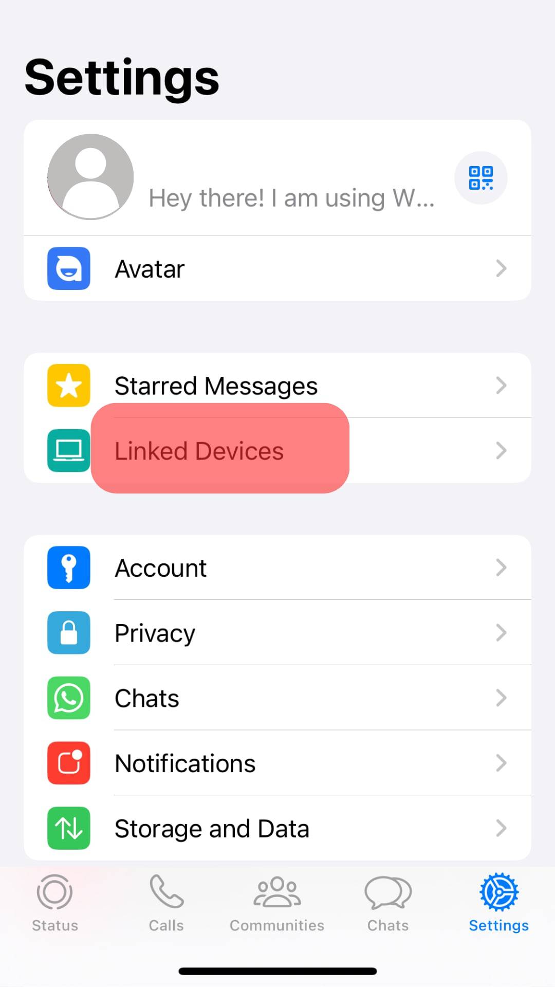 Select Linked Devices Whatsapp