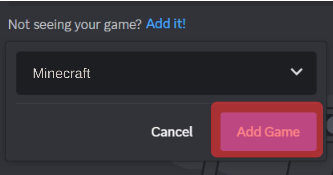 Select Minecraft And Click The Add Game Button.