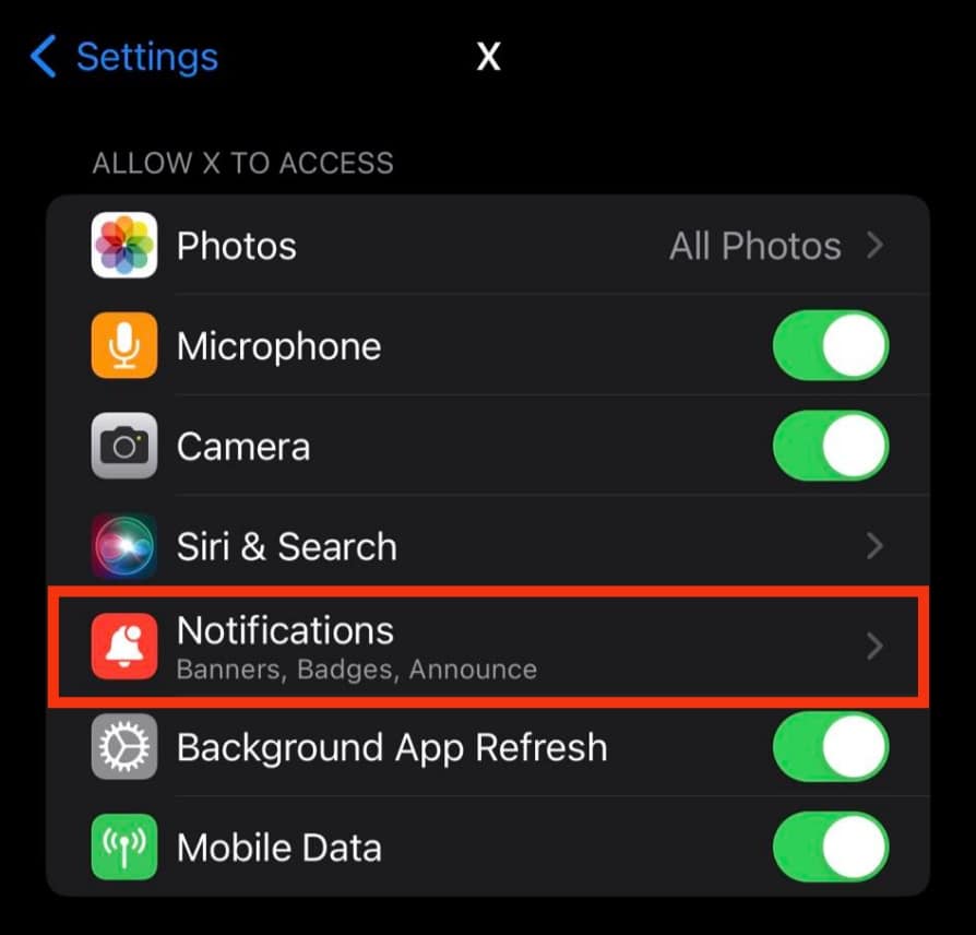 Select Notifications