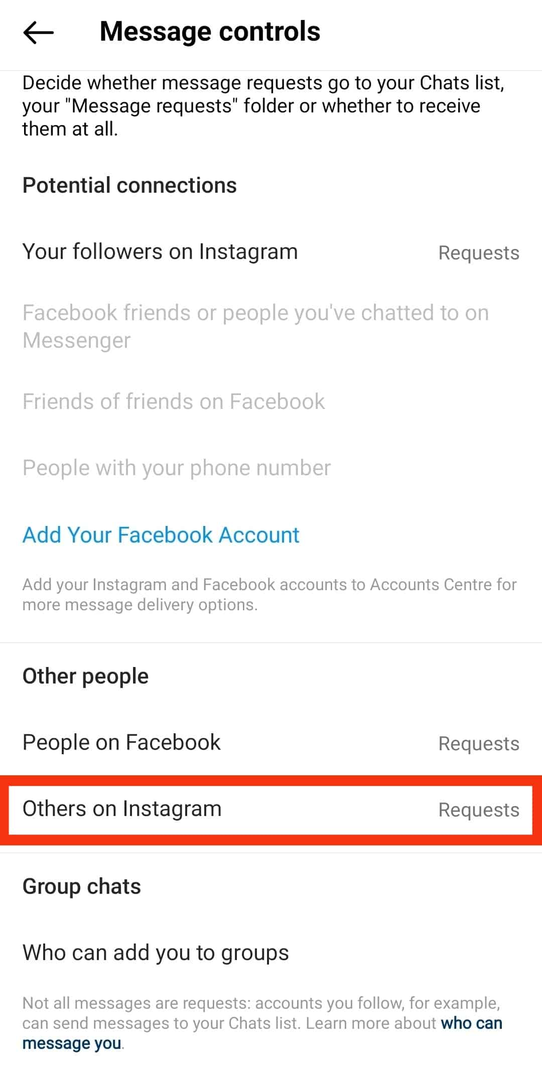 Select Others On Instagram