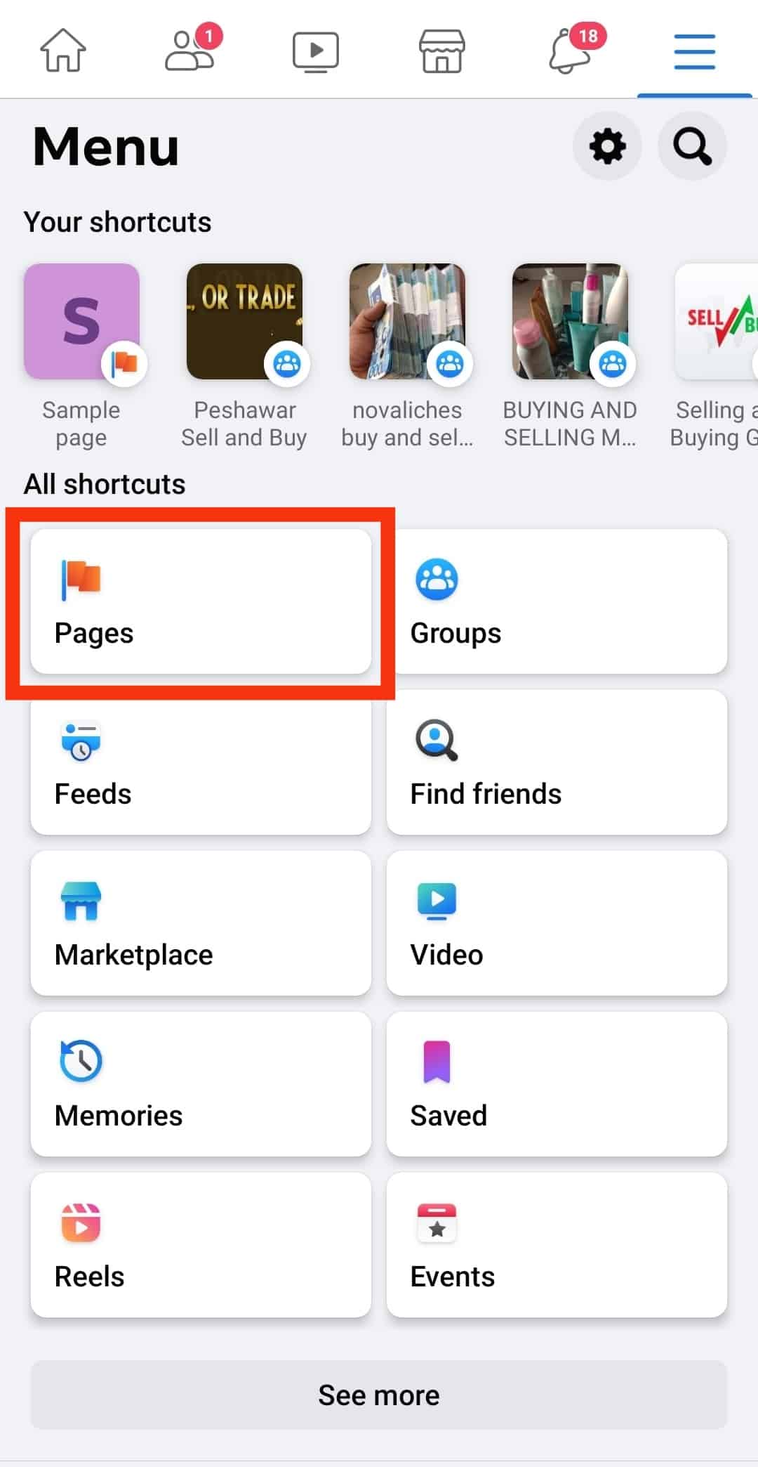 Select Pages.
