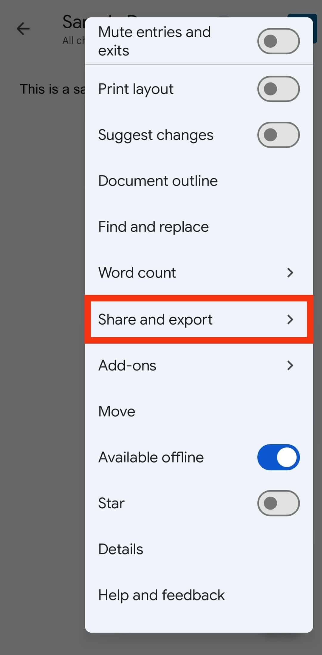 Select Share And Export