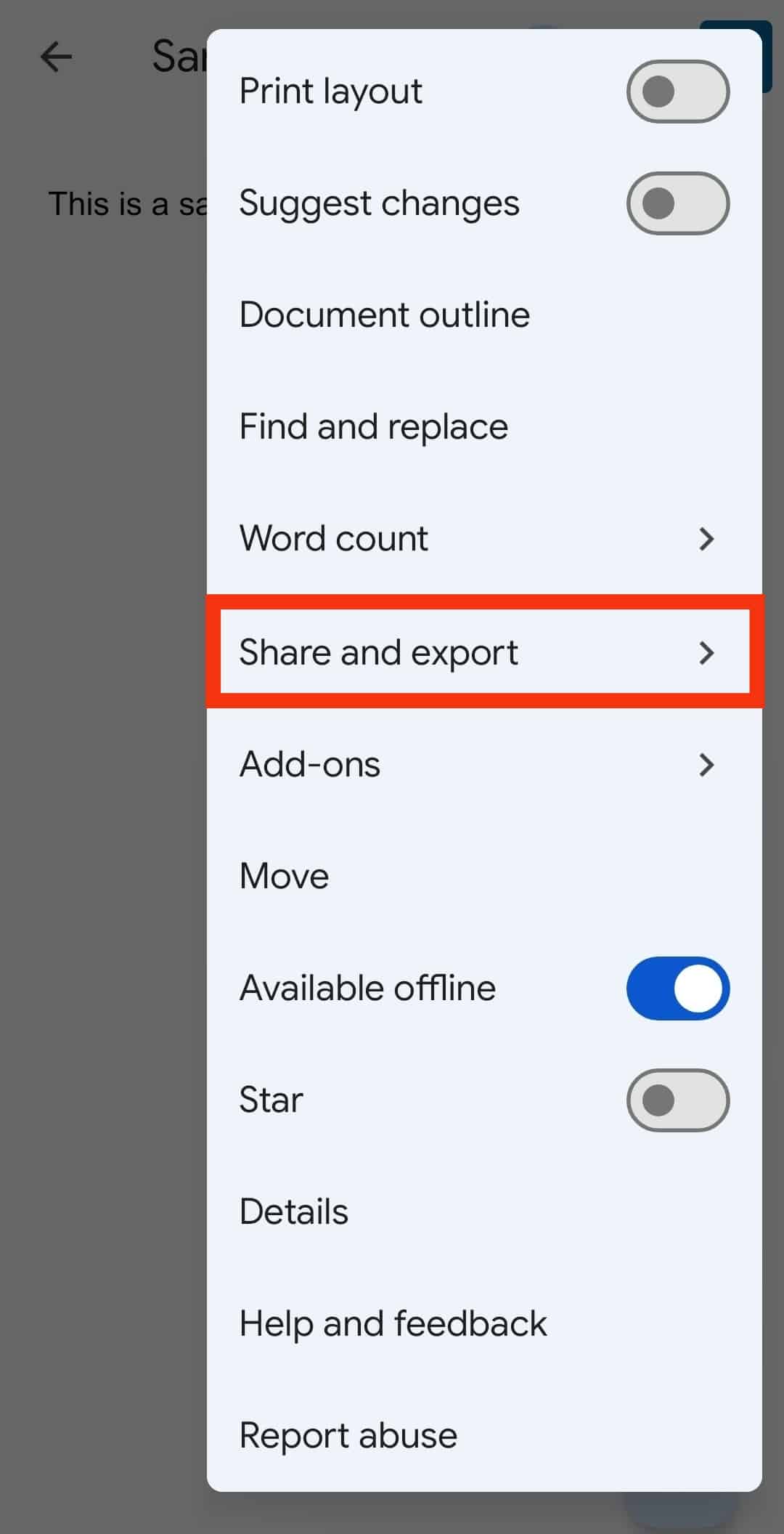 Select Share &Amp; Export