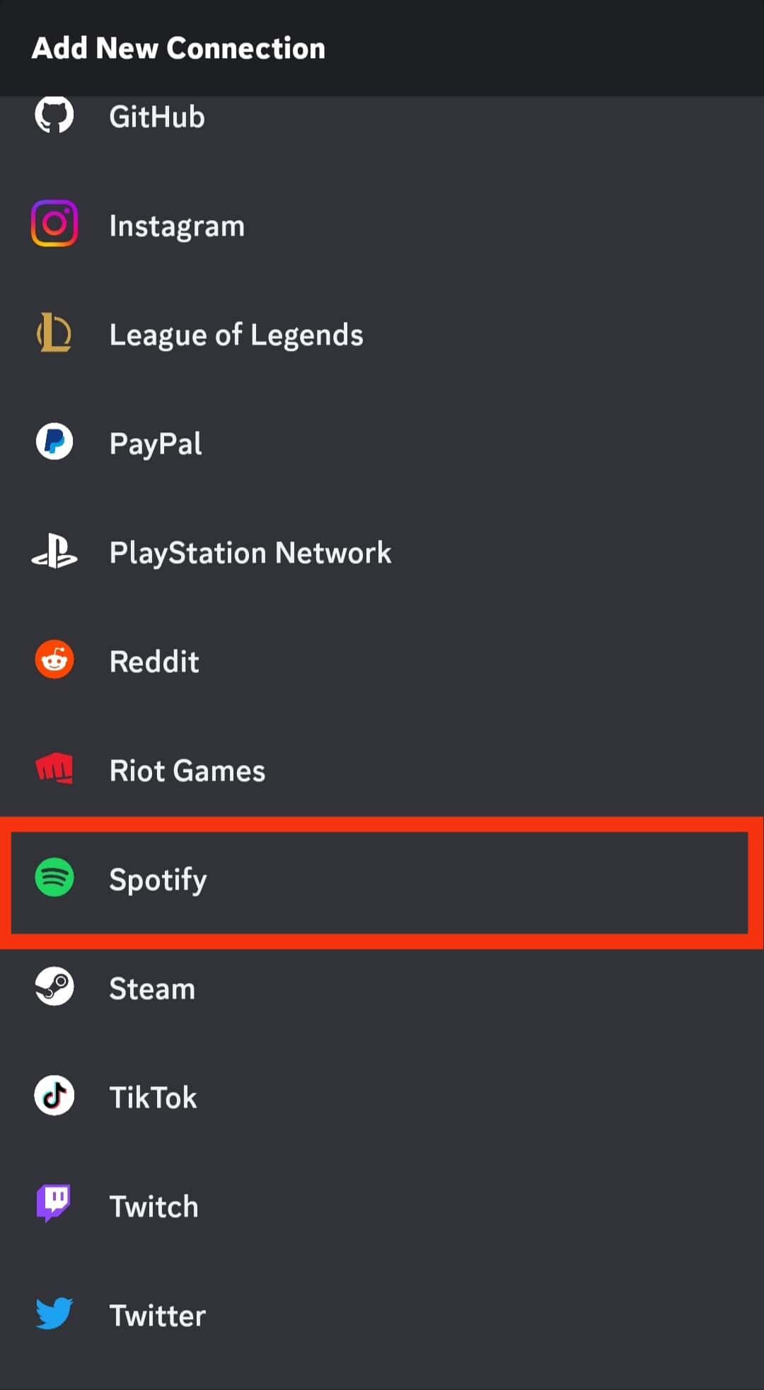 Select Spotify And Complete The Connection Process