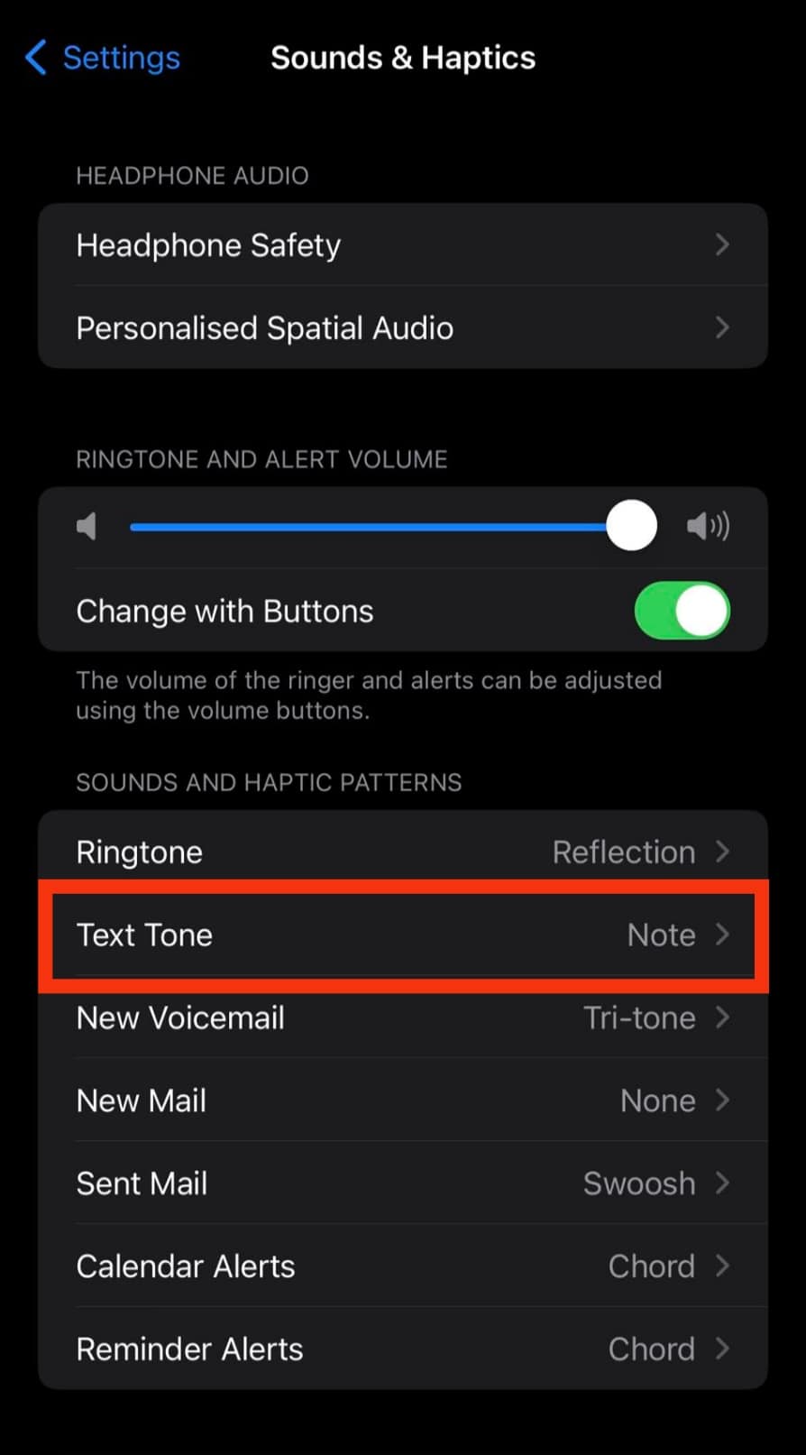 Select Text Tone