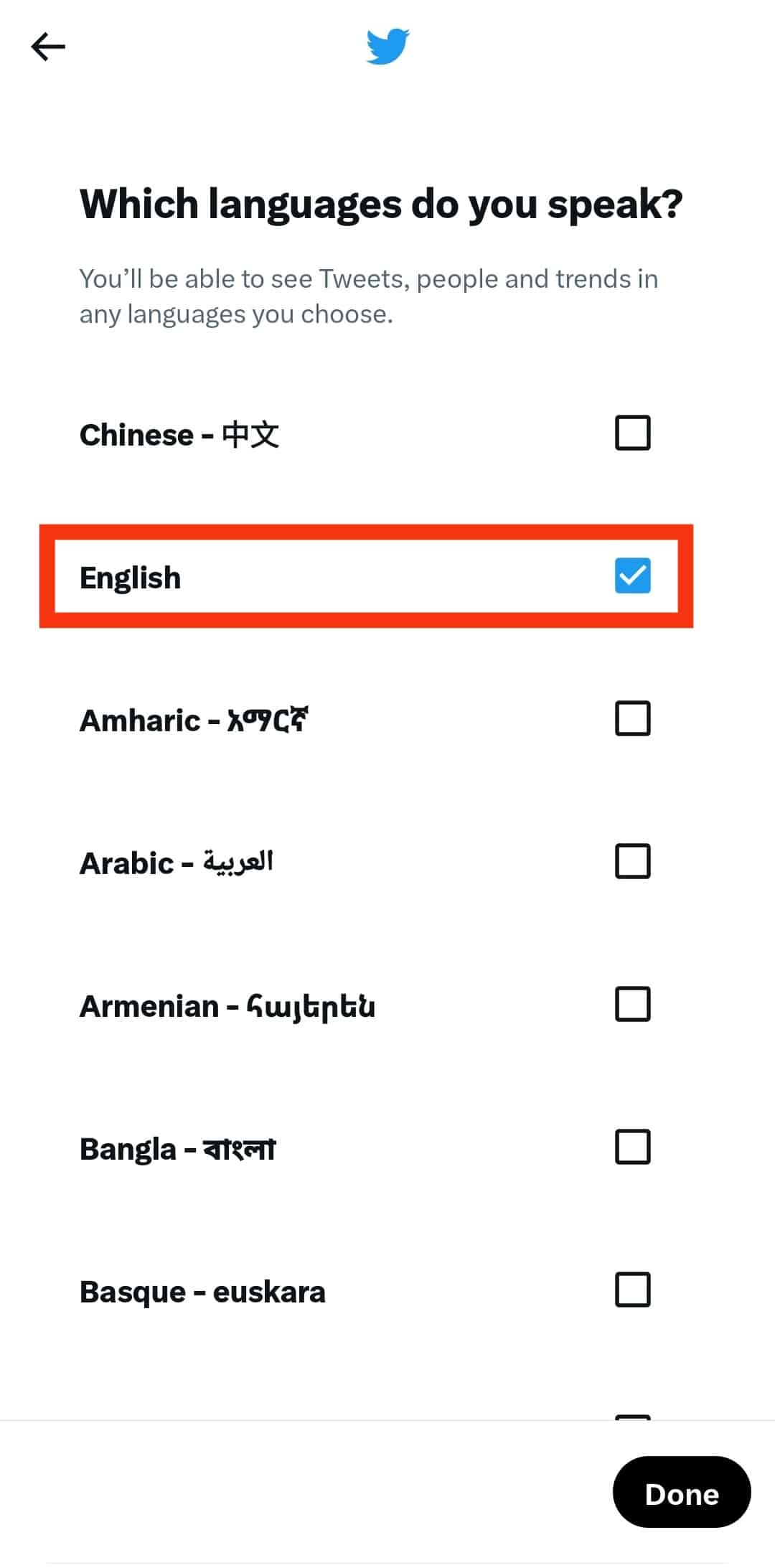 Select A Language