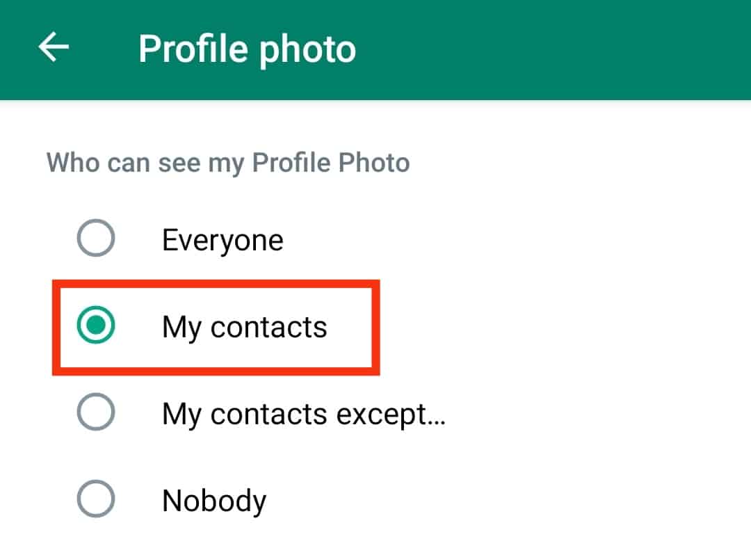 Select My Contacts