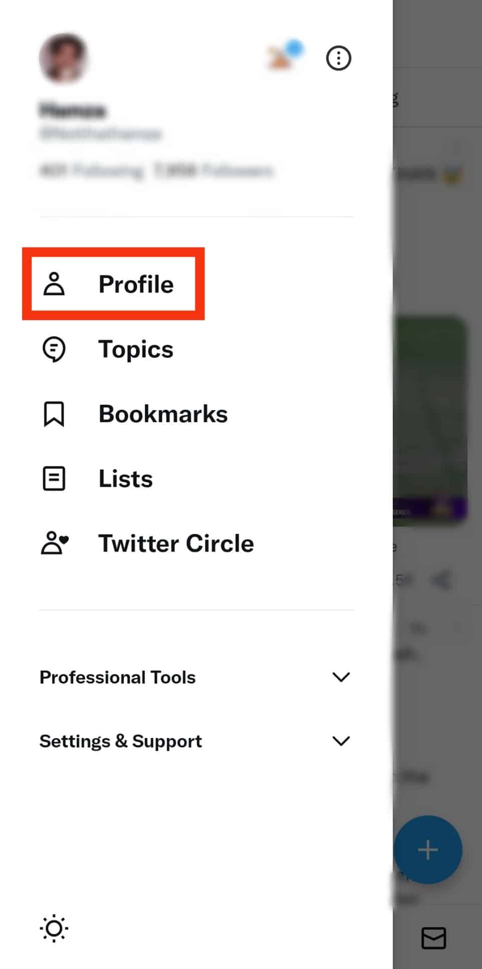 Select Profile From The Menu