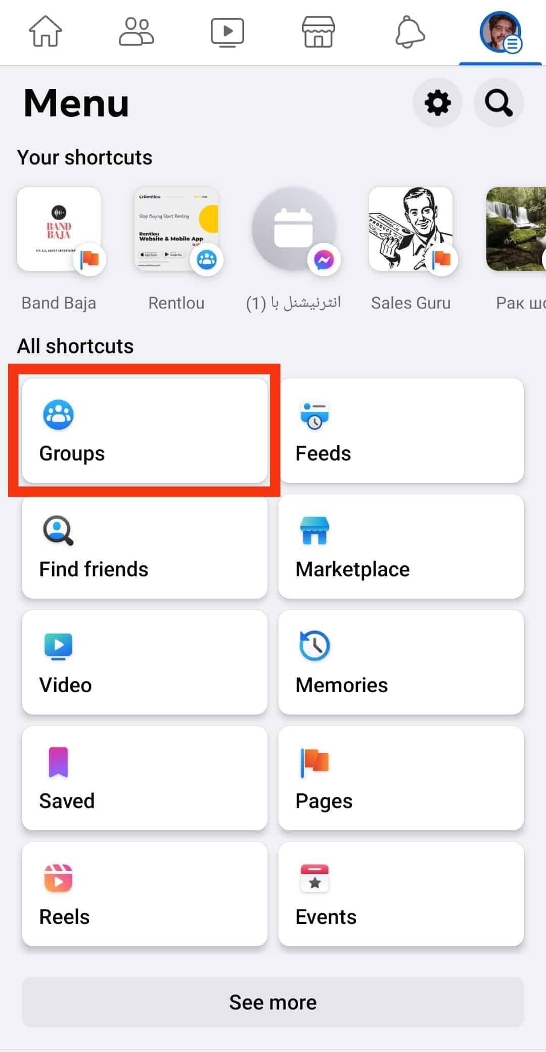 Select The Communities (Groups) Option