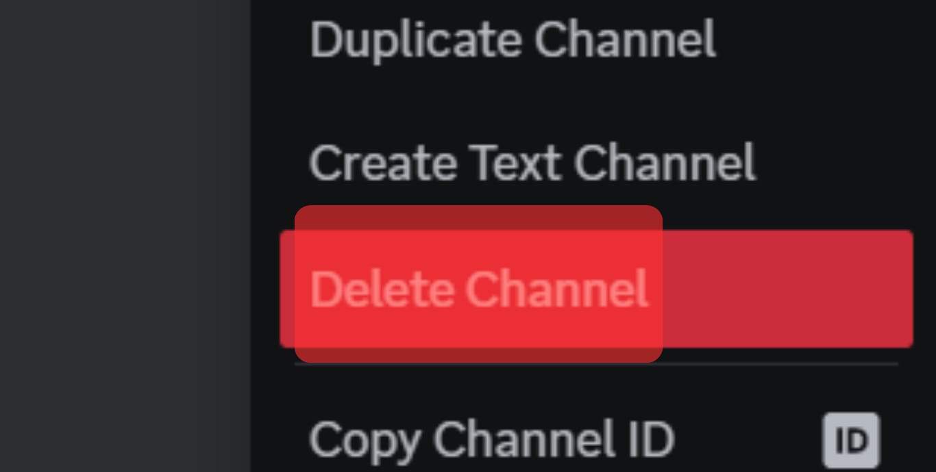 Select The Delete Channel Option Twice