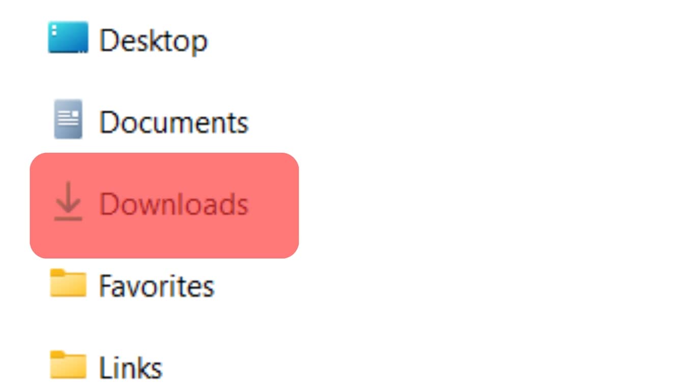 Select The Downloads Folder Pc