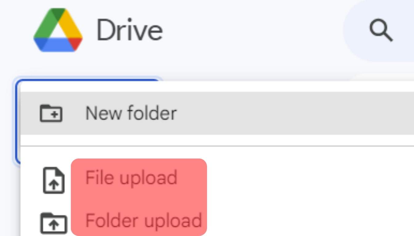 Select The File Upload Or Folder Upload