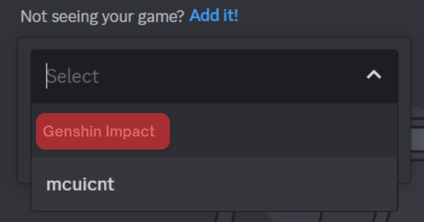 Select The Genshin Impact Game From The Listed Options.