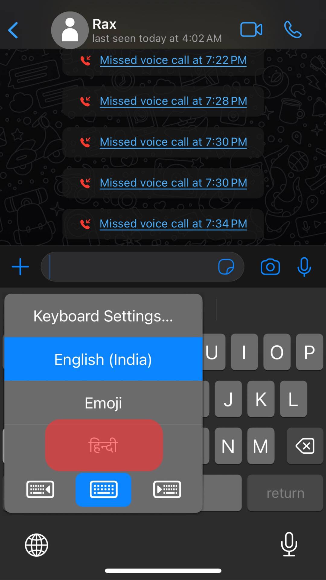 Select The Hindi Keyboard Language