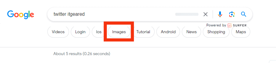 Select The Images Tab