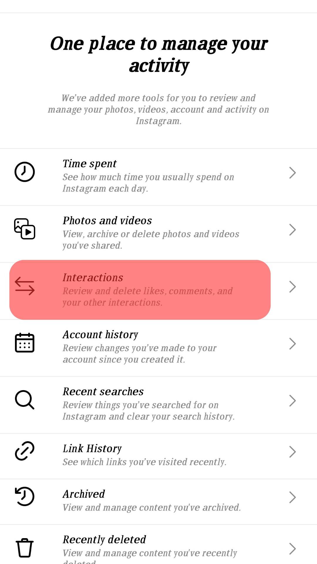 Select The Interactions Tab