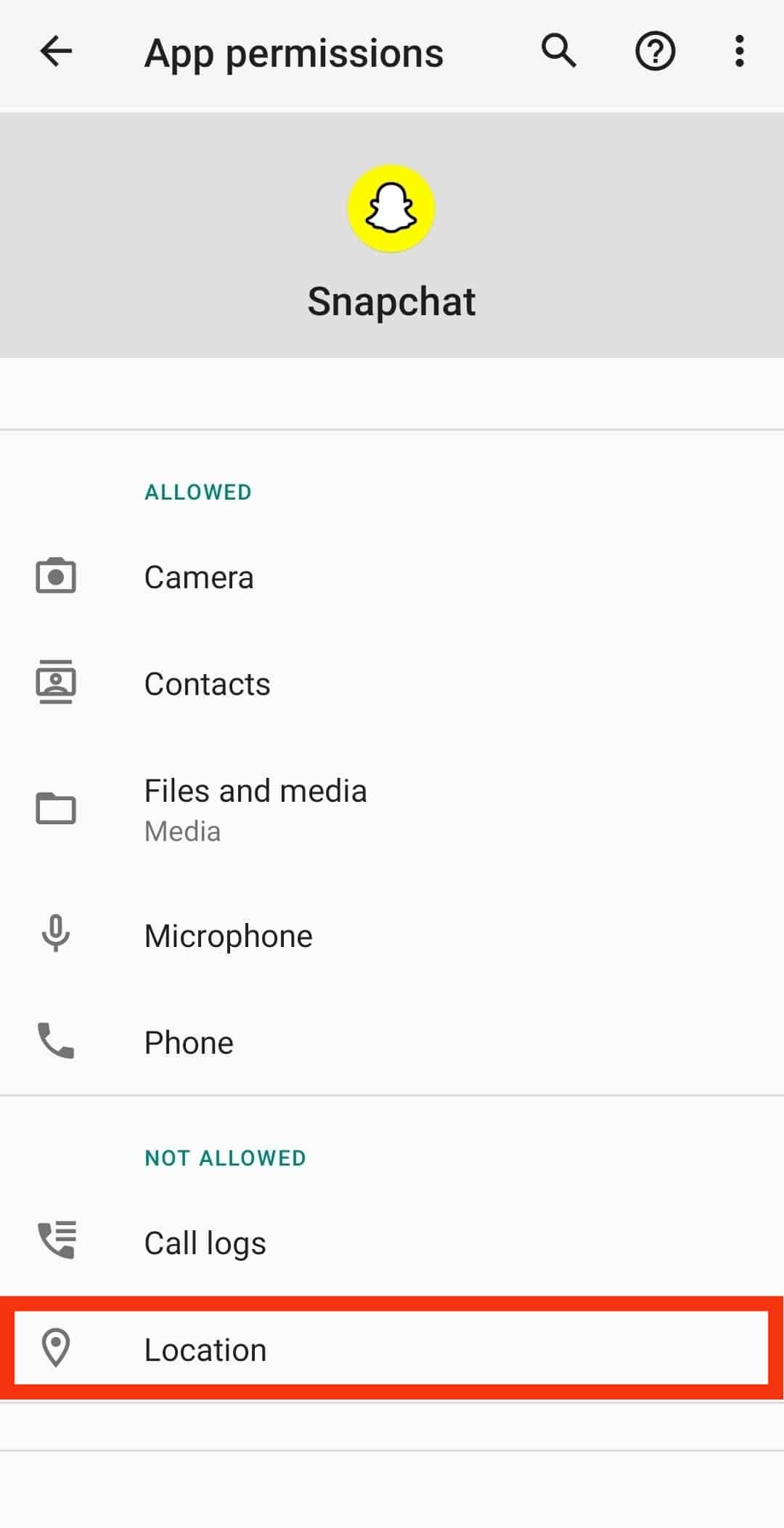 Select The Location Option
