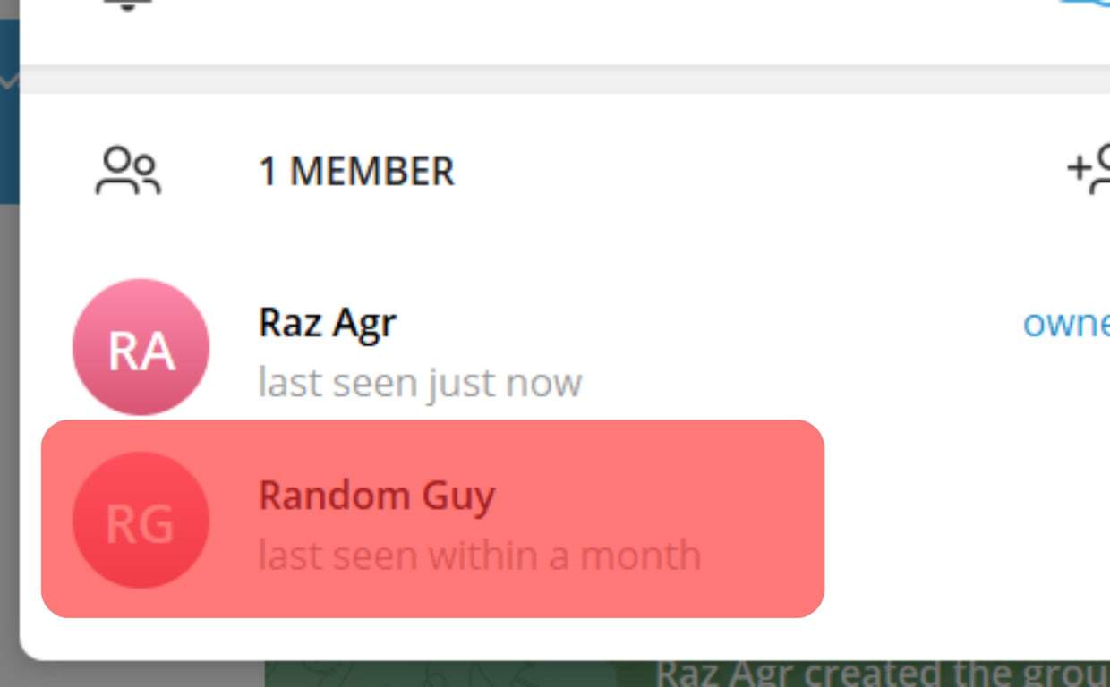 Select The Member To Remove