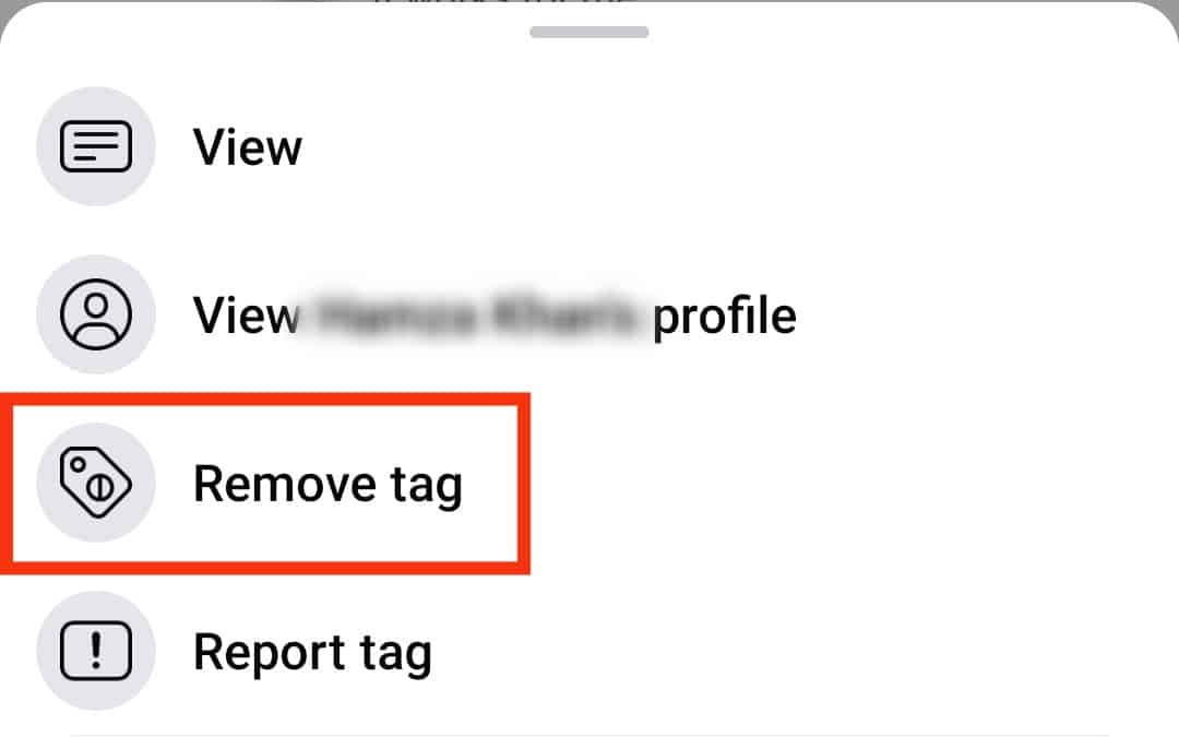 Select The Remove Tag Option