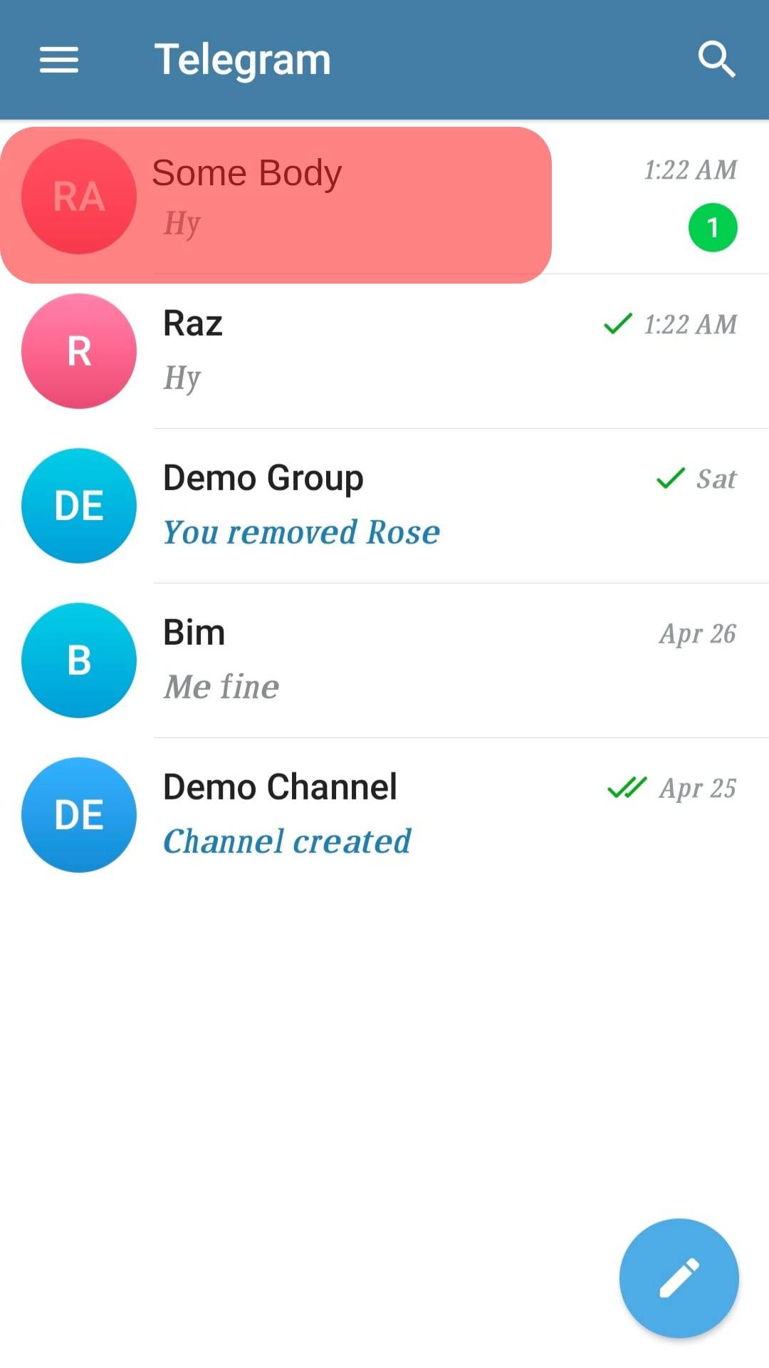 Select The Telegram Conversation