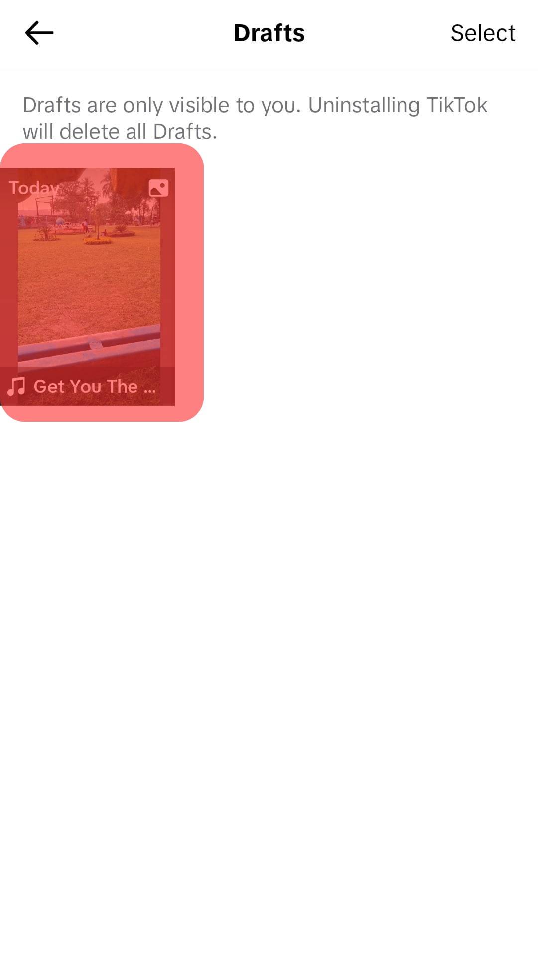 Select The Tiktok Video To Edit From Your Draft Folder.