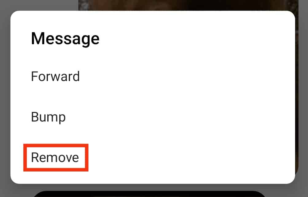 Select The Unsend Or Remove Option