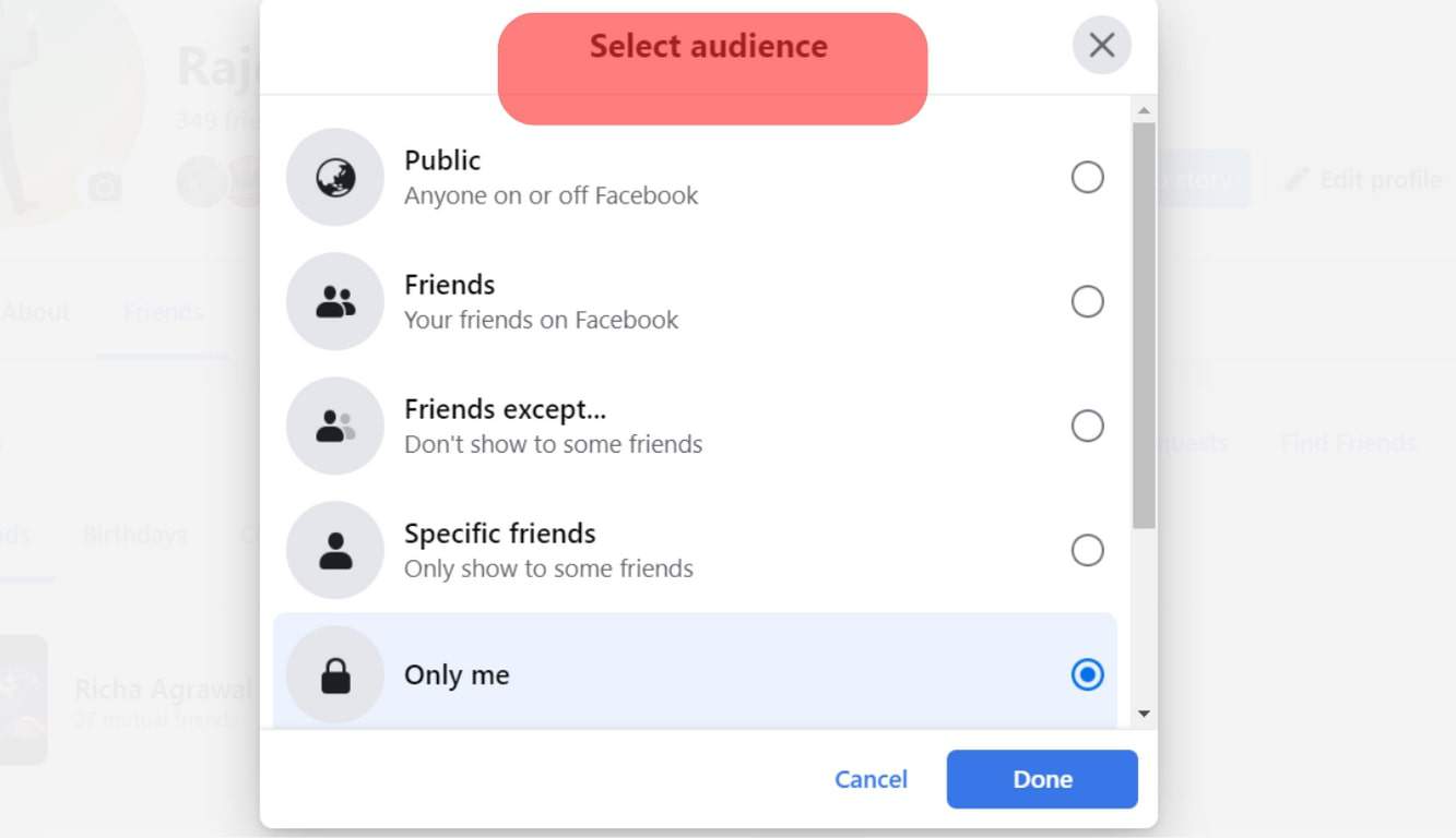 Select The Audience