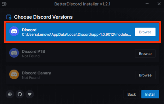 Select The Correct Discord Version