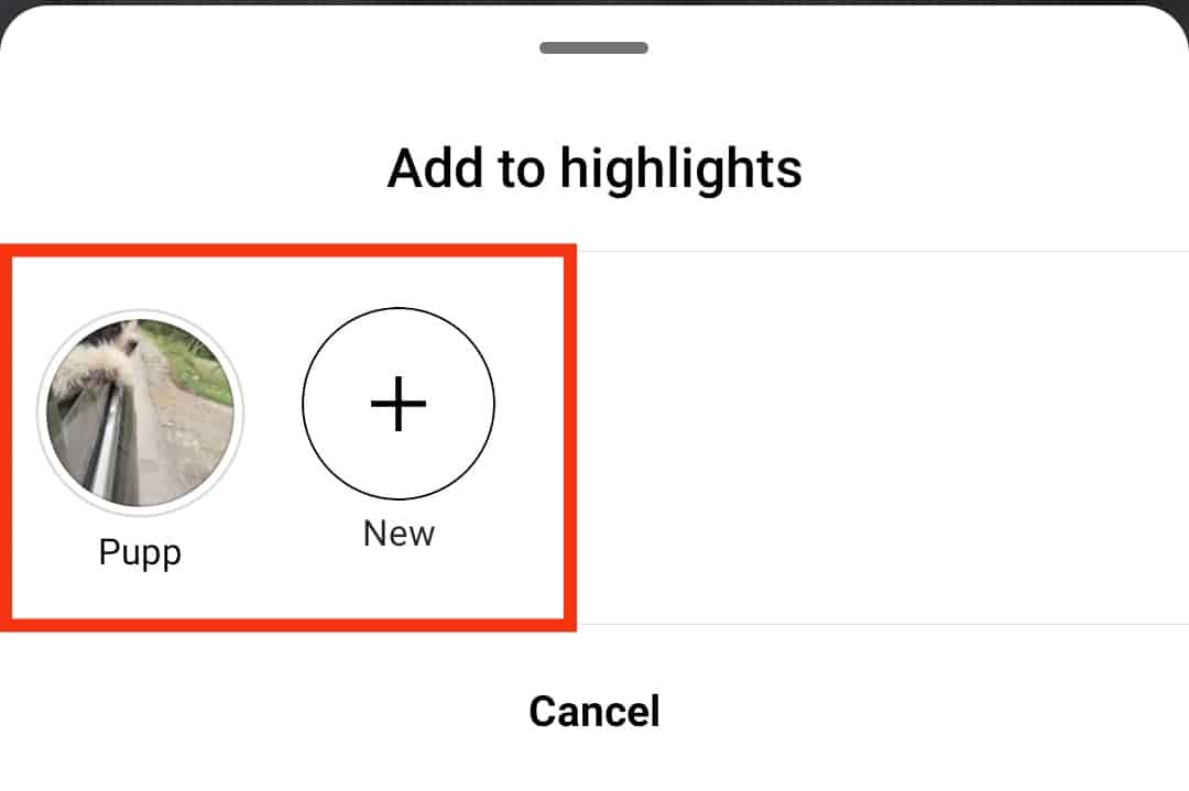 Select The Existing Highlight Or Create A New