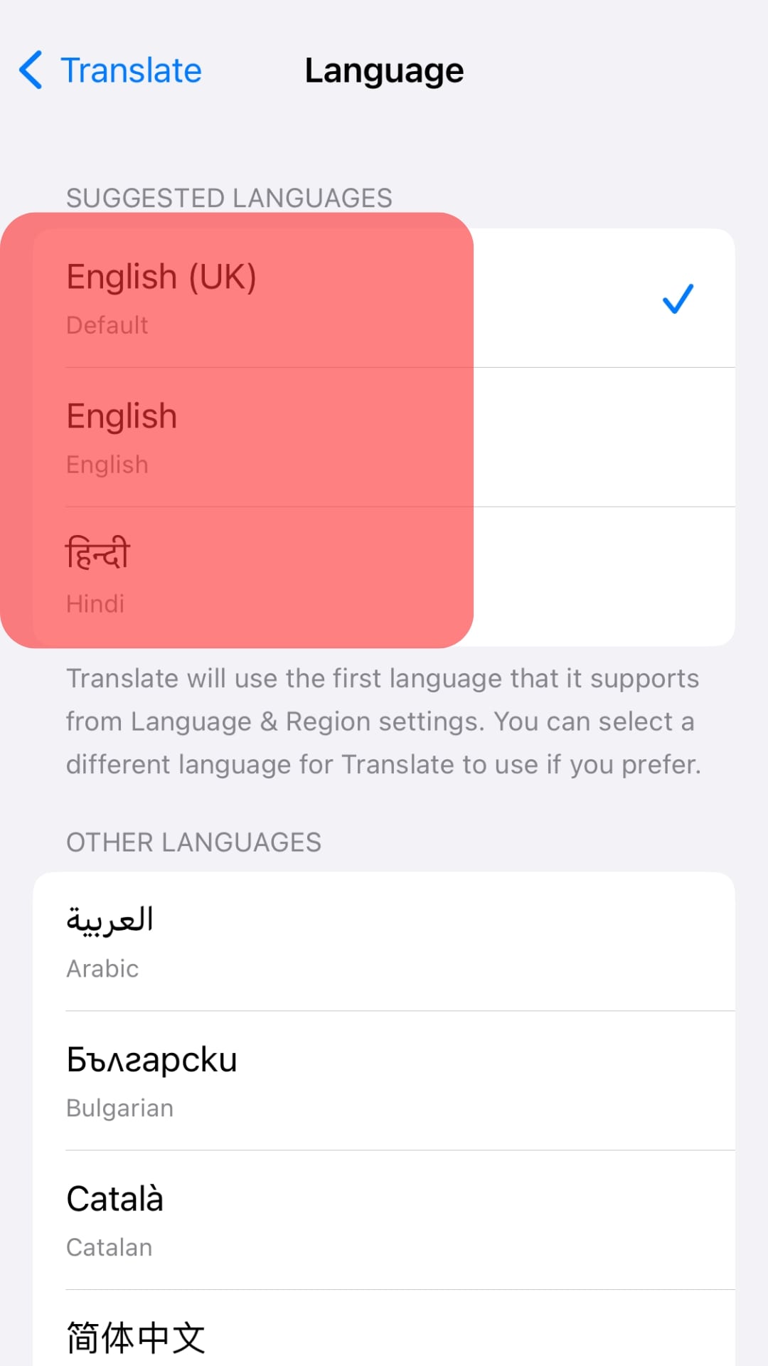 Select The Languages You Want To Translate To And From.