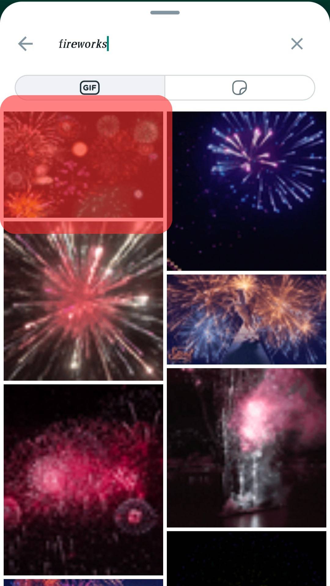 Select Your Preferred Fireworks Gif