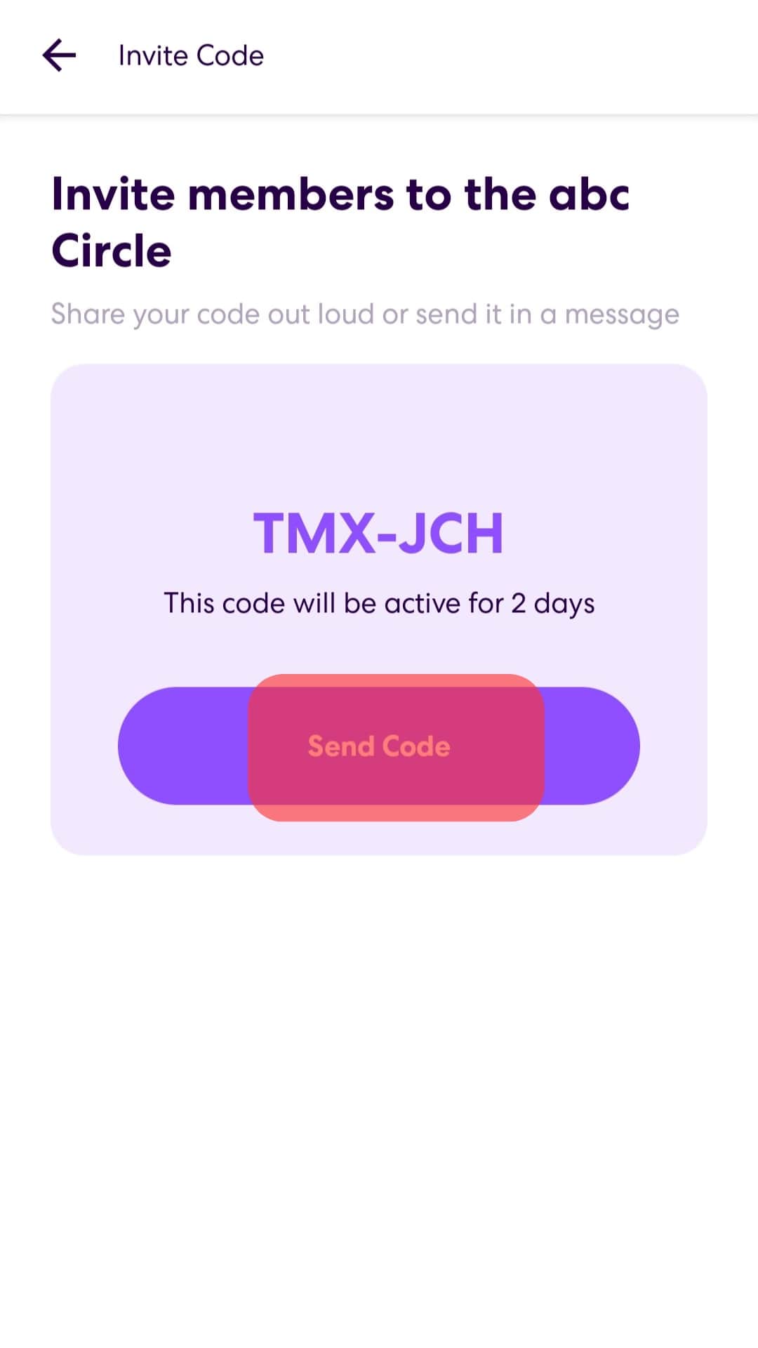 Send The Code To Your Mates