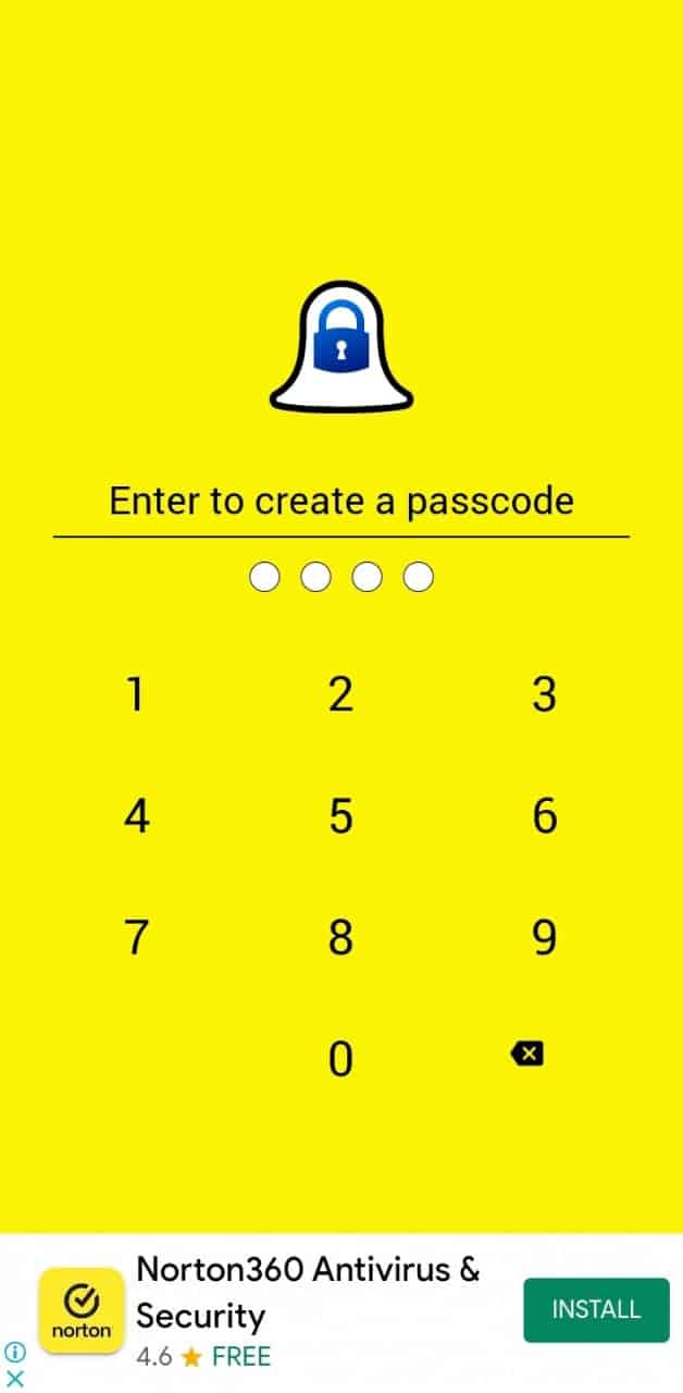 Set A Lock Code In Locker For Snapchat