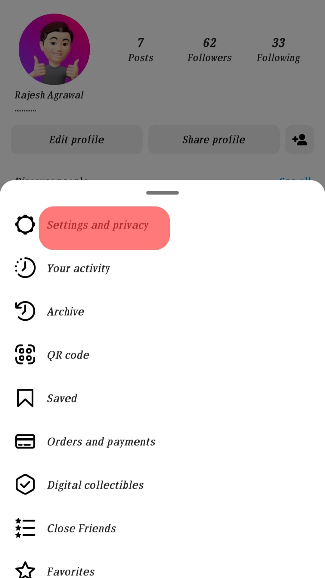 Settings And Privacy Instagram