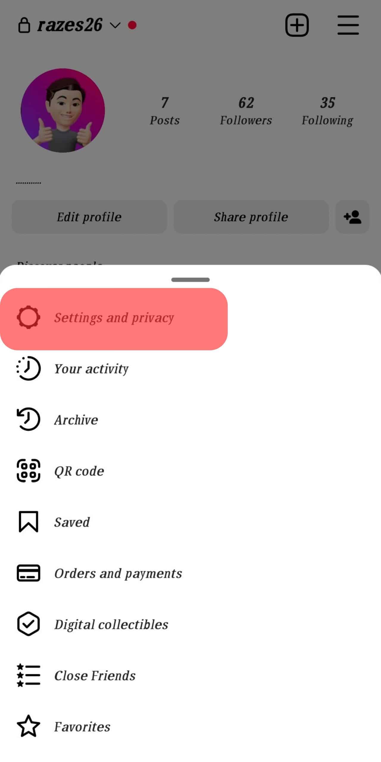 Settings And Privacy