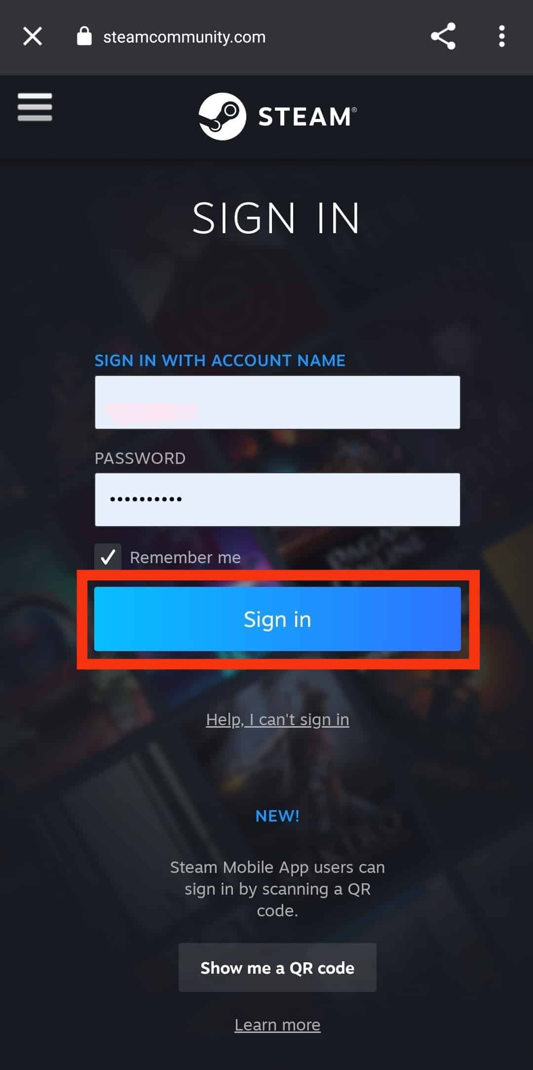 Sign In To Your Steam Account