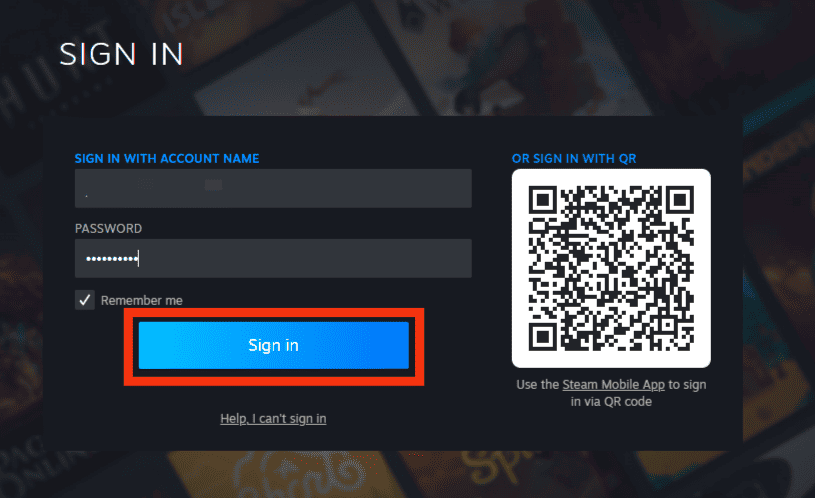 Sign In To Your Steam Account