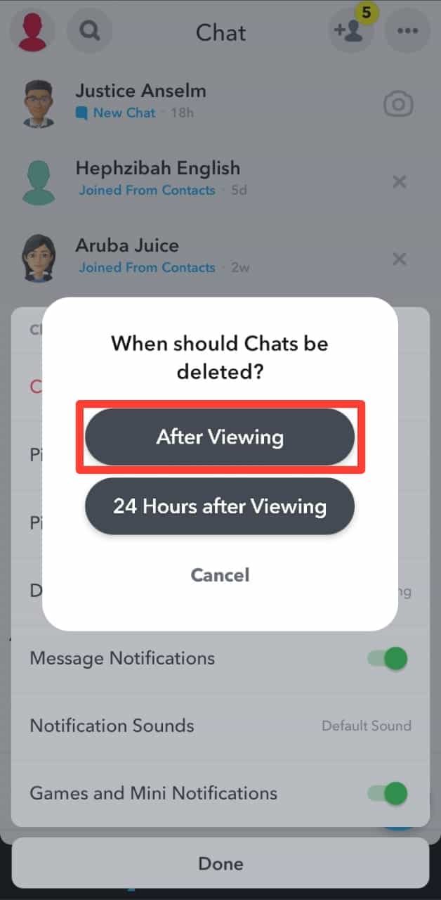 Snapchat Delete Chat After Viewing