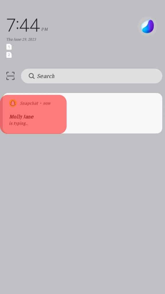 Snapchat's Typing Notification