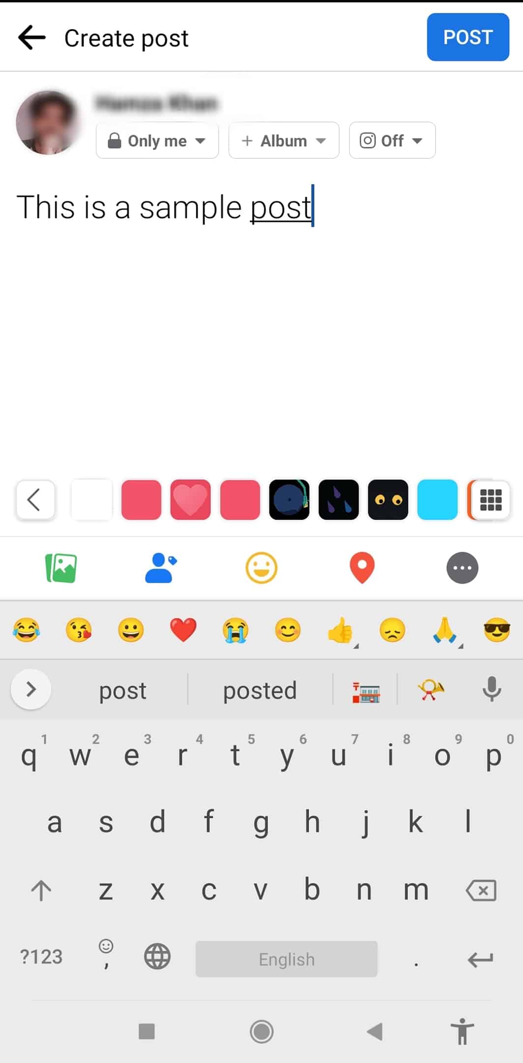 Start Typing To Create A Post As Usual