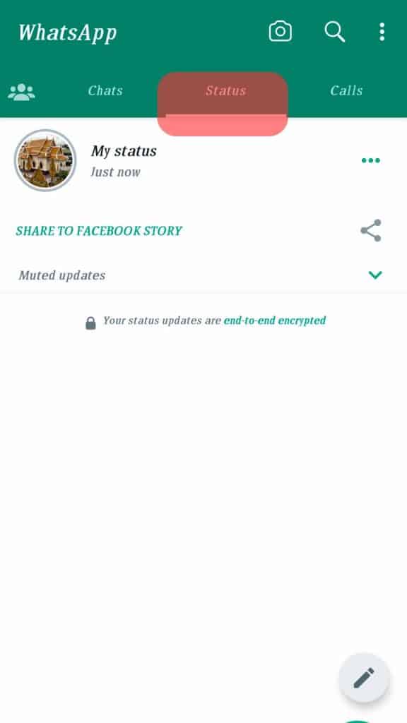 Status Tab Whatsapp