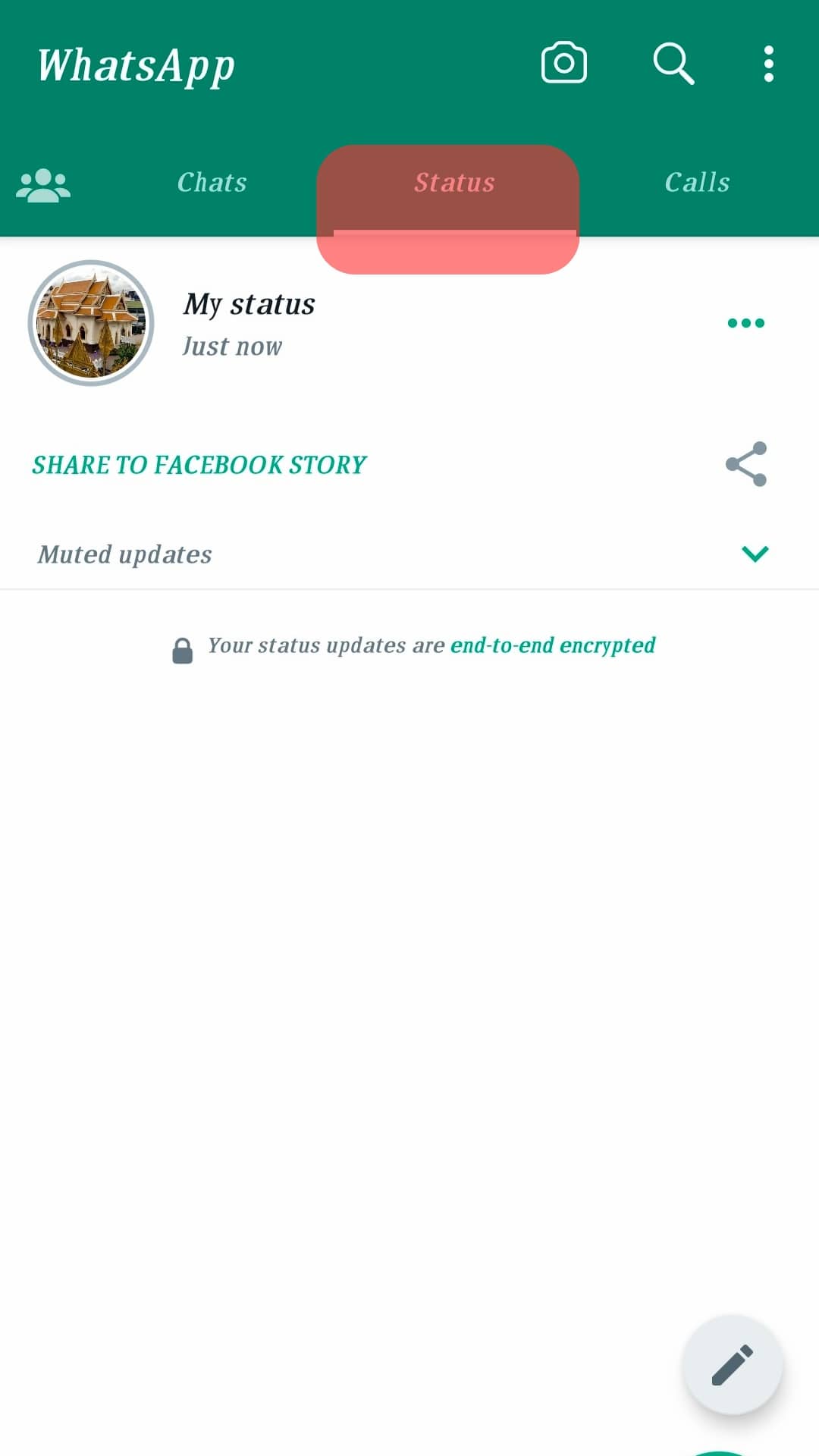 Status Tab Whatsapp