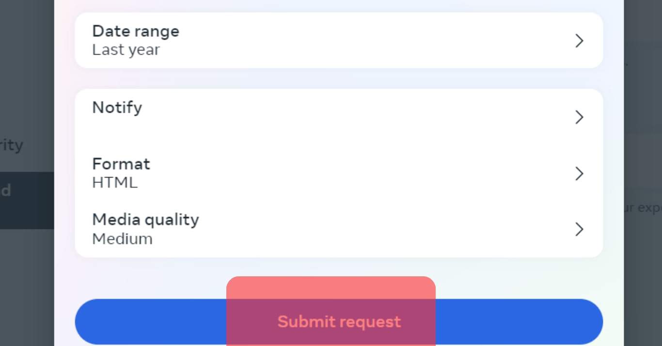 Submit Request Button