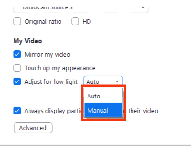 Switch Between The Auto And Manual Options