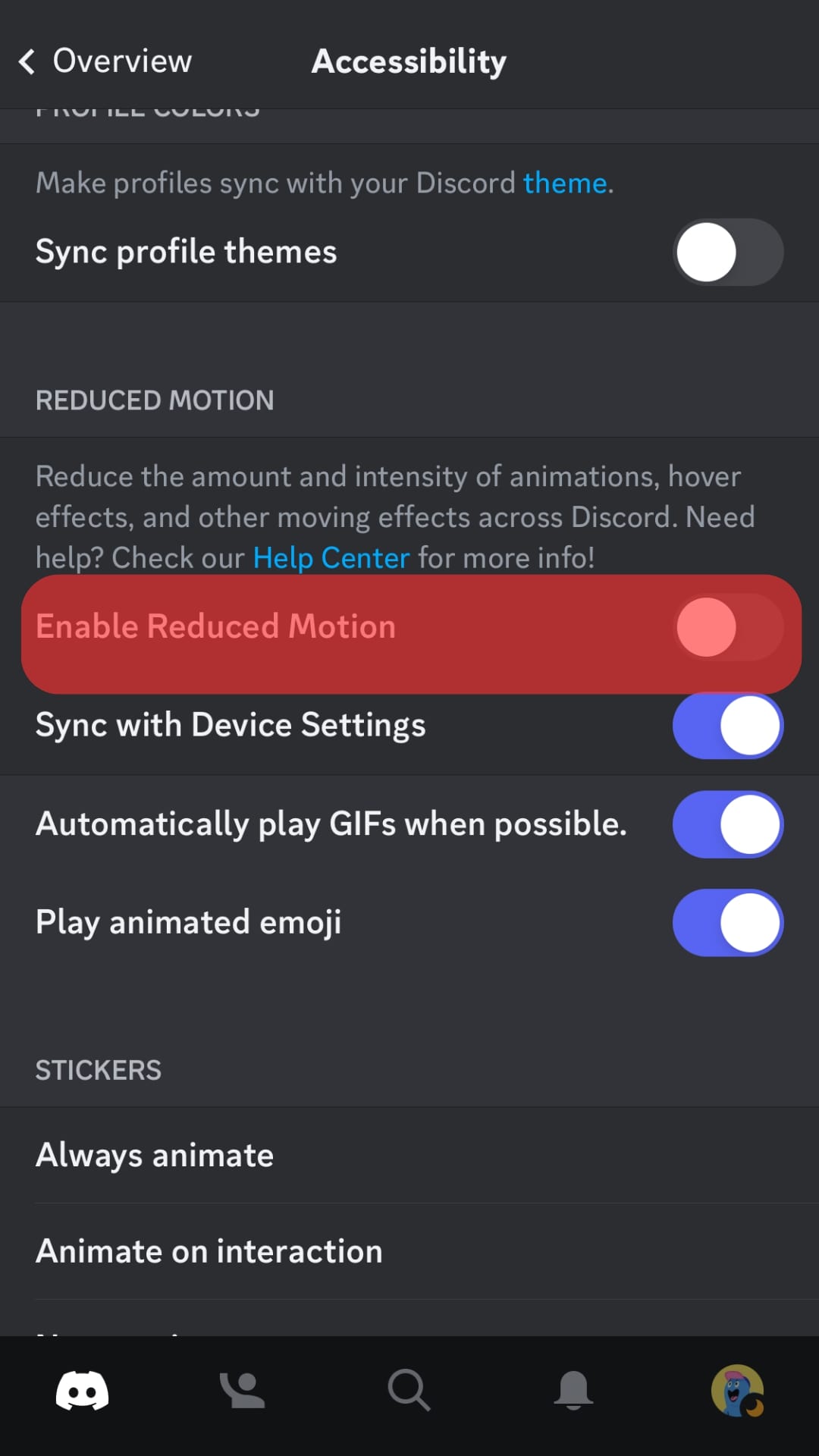 Switch Off The Reduce Motion Option.