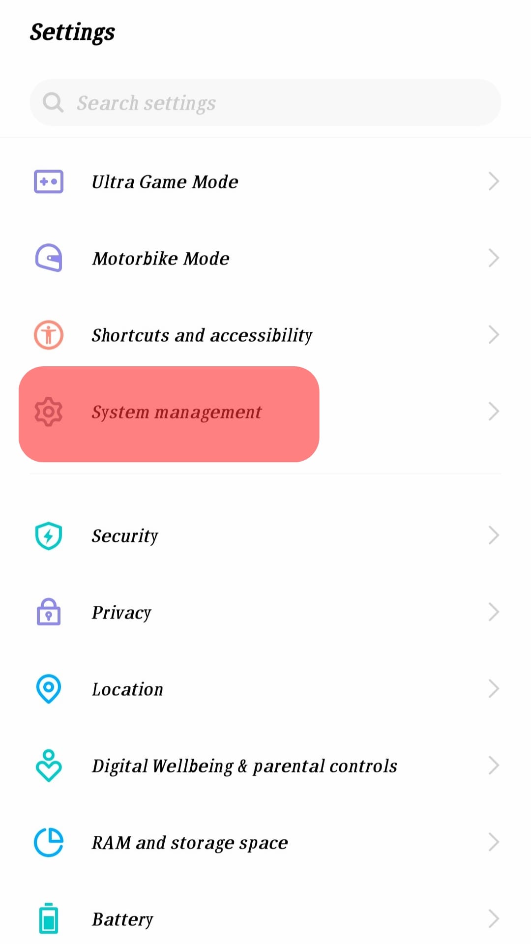 System Management Android
