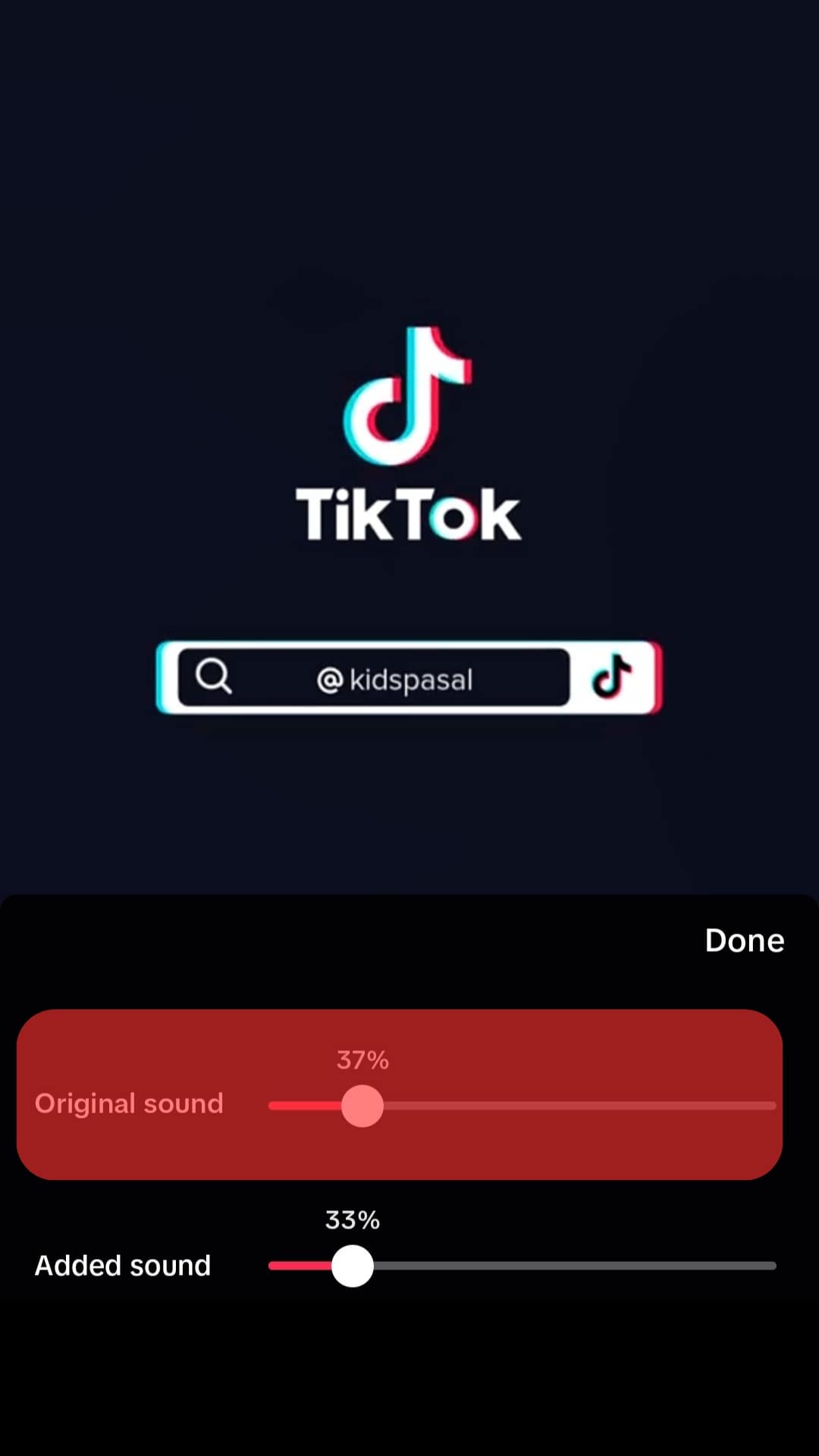 Take The Sliders Of 'Original Sound' To Zero